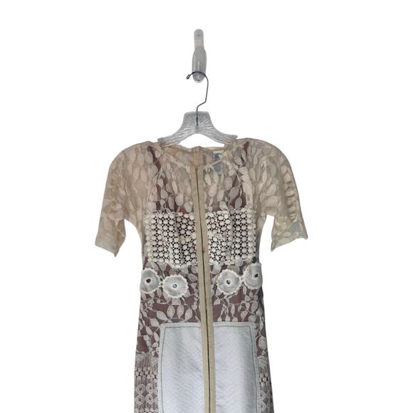 Beguile by Byron Lars White Giupure Lace Cocktail Carissima Sheath Dress Size 2 - Picture 9 of 14